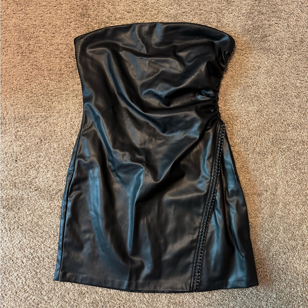 NWT Zara Black Strapless Dress